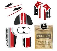 Resin Bike Autocollant Moto Compatibles avec Ducati DesertX 2022-2026. Protection de Bouchon de Réservoir, Réservoir et Plaque de Direction Contre Chocs et Éraflures. Kit Autocollant 3D Résinés