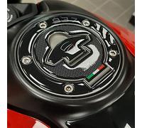 Resin Bike Autocollant Moto Compatibles avec Ducati Monster 937 2021-2025. Protection Bouchon de Réservoir Contre Les Chocs et Les Éraflures. Autocollant 3D Résinés - Noir