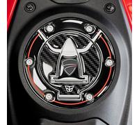 Resin Bike Autocollant Moto Compatibles avec Ducati Multistrada V4 2024-2026. Protection de Bouchon de Réservoir de Moto Contre Les Chocs et Les Éraflures. Autocollant 3D Résinés Made in Italy