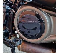 Resin Bike Autocollant Moto Compatibles avec Harley Davidson Pan America 1250 2020-2025. Protège Carter de Variateur Moto Contre Les Chocs et Les Éraflures. Autocollant 3D Résinés Made in Italy