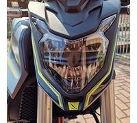 Resin Bike Autocollant Moto Compatibles avec Honda Hornet 750 2023-2025-2024. Protection du Phare Avant Contre Les Chocs et Les Éraflures. Autocollants 3D Résinés - Made in Italy