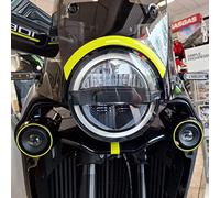 Resin Bike Autocollant Moto Compatibles avec Husqvarna Norden 901 2022-2025 Protections Frontales Contre Les Chocs et Les Éraflures. Paire Autocollant 3D Résinés - Côté Droit et Gauche