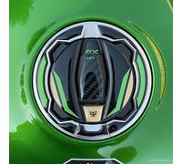 Resin Bike Autocollant Moto Compatibles avec Kawasaki Ninja 1100 SX SE 2025. Protection de Bouchon de Réservoir de Moto Contre Les Chocs et Les Éraflures. Autocollant 3D Résinés Made in Italy