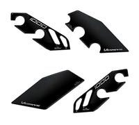 Resin Bike Autocollant Moto Compatibles avec Kawasaki Versys 1000 2017-2025. Protection Seuils de Porte Moto contre les Chocs et les Éraflures. Paire Autocollant 3D Résinés