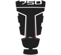 Resin Bike Autocollant Moto Compatibles avec Kawasaki Versys 650 2021. Protection Plaque de Direction Avant Contre Les Chocs et Les Éraflures. Autocollant 3D Résinés - Argent et Rouge Métallisée