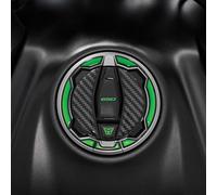 Resin Bike Autocollant Moto Compatibles avec Kawasaki Versys 650 2022-2025 Vert. Protection de Bouchon de Réservoir de Moto Contre Les Chocs et Les Éraflures. Autocollant 3D Résinés Made in Italy