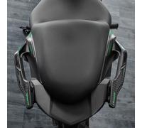 Resin Bike Autocollant Moto Compatibles avec Kawasaki Versys 650 2022-2026 Vert. Protections Poignées Arrière Passager Contre Les Chocs et Les Éraflures. Autocollant 3D Résinés Made in Italy