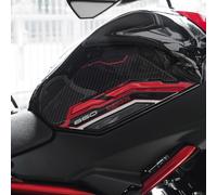 Resin Bike Autocollant Moto Compatibles avec Kawasaki Z650 2024 Candy Persimmon Red/Ebony. Protections Latérales de Réservoir Contre Les Chocs et Les Éraflures. Autocollant 3D Résinés Made in Italy