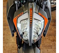 Resin Bike Autocollant Moto Compatibles avec KTM Duke 125 200 250 390 2021-2022. Protection Phare Contre Les Chocs et Les Éraflures. Autocollant 3D Résinés - Fabriqué en Italie