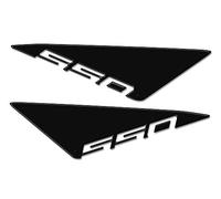 Resin Bike Autocollant Moto Compatibles avec Kymco AK 550 2017-2026. Protections latérales du Pied de lit Contre Les Chocs et Les Éraflures. Autocollant 3D Résinés Made in Italy