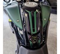 Resin Bike Autocollant Moto Compatibles avec Moto Guzzi V100 Mandello 2022-2025 Metal Neutro. Protection de Réservoir Moto Contre Les Chocs et Les Éraflures. Autocollant 3D Résinés
