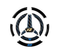 Resin Bike Autocollant Moto Compatibles avec QJ Motor SRK 550 RS 2024-2025 Blue. Protection de Bouchon de Réservoir de Moto Contre Les Chocs et Les Éraflures. Autocollant 3D Résinés Made in Italy