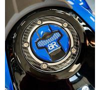 Resin Bike Autocollant Moto Compatibles avec Suzuki GSX 8R 2024-2026 Blue. Protection de Bouchon de Réservoir de Moto Contre Les Chocs et Les Éraflures. Autocollant 3D Résinés Made in Italy
