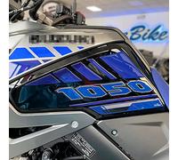 Resin Bike Autocollant Moto Compatibles avec Suzuki V-Strom 1050 XT ABS Gris Aspen 2022. Protections Latérales de Réservoir Contre Les Chocs et Les Éraflures. Paire Autocollant 3D Résinés