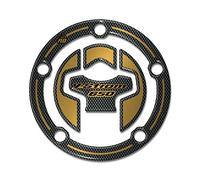 Resin Bike Autocollant Moto Compatibles avec Suzuki V-Strom 650 XT ABS 2020 2021 Jaune Métallisée. Protection Bouchon de Réservoir Contre les Chocs et les Éraflures. Autocollant 3D Résinés