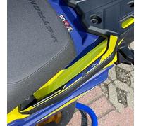 Resin Bike Autocollant Moto Compatibles avec Suzuki V-Strom 800 DE 2023-2026 Yellow. Protections Poignées Arrière Passager Contre Les Chocs et Les Éraflures. Autocollant 3D Résinés Made in Italy