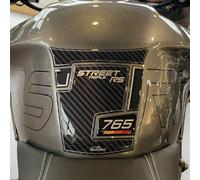 Resin Bike Autocollant Moto Compatibles avec Triumph Street Triple 765 RS 2023-2025. Protection de Réservoir Moto Contre Les Chocs et Les Éraflures. Autocollant 3D Résinés Made in Italy