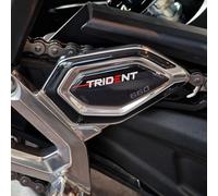 Resin Bike Autocollant Moto Compatibles avec Triumph Trident 660 2021-2025. Protection de Talon Moto Grip Contre Les Chocs et Les Rayures. Paire d'autocollants 3D Résinés Made in Italy