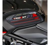 Resin Bike Autocollant Moto Compatibles avec Triumph Trident 660 2021-2025. Protections Grip Latérales de Réservoir Contre Les Chocs et Les Éraflures. Autocollant 3D Résinés Made in Italy