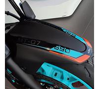 Resin Bike Autocollant Moto Compatibles avec Yamaha MT-07 2022 Cyan Storm. Protection Plaque de Direction Contre les Chocs et les Éraflures. Autocollant 3D Résinés Fabriqué en Italie