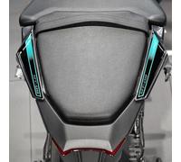 Resin Bike Autocollant Moto Compatibles avec Yamaha MT-09 2024-2025 Midnight Cyan. Protections Poignées Arrière Passager Contre Les Chocs et Les Éraflures. Autocollant 3D Résinés Made in Italy