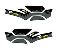 Resin Bike Autocollant Moto Compatibles avec Yamaha Tenere 700 2019 Power Black. Protection Protège-Mains Contre les Chocs et les Éraflures. Kit Autocollant 3D Résinés Côté Droit et Gauche