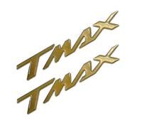 Resin Bike Autocollant Moto Compatibles avec Yamaha Tmax 2001-2019. Protections Scooter Contre Les Chocs et Les Éraflures. Paire Autocollant 3D Résinés Dimensions 16x2,6 cm - Or Métallisé