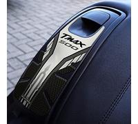 Resin Bike Autocollant Moto Compatibles avec Yamaha Tmax 500 2001 2007. Protection Trappe de Réservoir contre les Chocs et les Éraflures. Autocollant 3D Résinés - Effet Carbone et Blanc