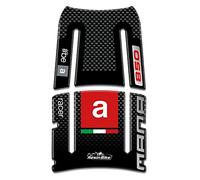 Resin Bike Autocollants Moto compatibles avec Aprilia Mana 850 2007 - 2012. Protection Pare-Brise Moto Contre Les Chocs et Les Rayures - Adhésif 3D résine - Effet Carbone Noir et Rouge