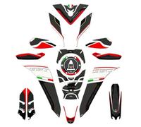 Resin Bike Kit Autocollant Compatibles avec Ducati Multistrada 950 2018-2020. Protection de Réservoir, Bout de Carénage Moto Contre Les Chocs et Les Éraflures. Autocollant 3D Résinés Made in Italy
