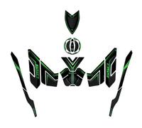 Resin Bike Kit Autocollant Compatibles avec Kawasaki Versys 650 2022-2024 Vert. Protection de Réservoir, Bout de Carénage Moto Contre Les Chocs et Les Éraflures. Autocollant 3D Résinés Made in Italy