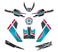 Resin Bike Kit Autocollant Moto Compatibles avec CF Moto 450 MT 2024-2025 Zephyr Blue. Protection de Réservoir, Bout de Carénage Moto Contre Chocs et Éraflures. Autocollant 3D Résinés Made in Italy