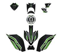 Resin Bike Kit Autocollant Moto Compatibles avec Kawasaki Z650 2024. Protection de Réservoir, Bout de Carénage Moto Contre Les Chocs et Les Éraflures. Autocollant 3D Résinés Made in Italy