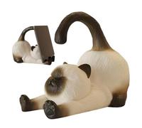 Resin Cat Phone Stand | Decorative Desktop Holder for Smartphones
