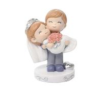 Resin Couple Figurine Cake Topper Bride Sculpture Statue Ornt for Home Wedding R