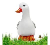 Resin Duck Statue - Cute Authentic Figurine, 17cm Duck Garden Statue for Landscaping, Hand-Painted Animal Model with Weather-Resistant Coating, Outdoor Animal Ornament Unit for Lawn Displays