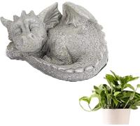 Resin Garden Statue Figurine Fantastic Ornament Dragon Garden Decoration Dragon Garden Decoration Dragon Balcony Garden Ornament (Straight Dragon)