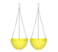 Resin Hanging Planter, Decorative Flower Pot, Compact Orchid Container, Stylish Balcony Patio Garden Accessory, Functional Living Room Bonsai Cactus Holder, Plant Gear for Aloe, Monstera, 25x14cm