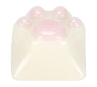 Resin Keycap Cat Claw, Custom Keyboard Keycaps, Ergonomic Design with Oil - Proof Coating, Cute Artisan Keycap Set for Switches 61/87/104/ Mec (Décor Rose Blanc avec Oreilles de Chat)
