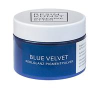 Resin Kunst Poudre pigmentée nacrée, bleu velours, 50 g, poudre de mica, pigment de couleur pour résine synthétique, peinture époxy, en bleu