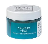 Resin Kunst Poudre pigmentée nacrée, calypso teal, 50 g, poudre de mica, pigment de couleur pour résine synthétique, peinture époxy, en vert bleu