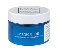 Resin Kunst Poudre pigmentée nacrée, magic blue, 50 g, poudre de mica, pigment de couleur pour résine synthétique, peinture époxy, en bleu