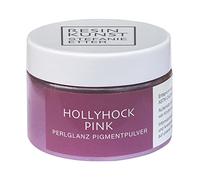 Resin Kunst Poudre pigmentée nacrée, rose trémière, 50 g, poudre de mica, pigment de couleur pour résine synthétique, peinture époxy, en rose