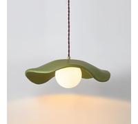 Resin Lamps Wabi-sabi Bedroom Chandelier, Creative Cream Leaf Dining Room Pendant Light Fixture Bar Cafe Ceiling Droplights