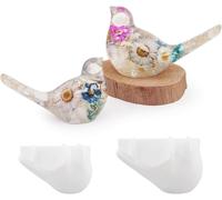 Resin Molds For Birds, 2 Realistic 3d Silicone Decoration Moulds For Resin, Cement, Concrete, Plaster, Epoxy Moulding, Diy Decoration, Christmas Gifts
