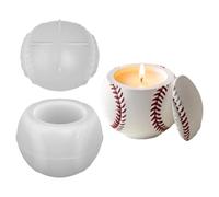 Resin Molds- Reusable Flexible Non Stick Baseball Shaped Silicone Mold, Soap Craft And Candy Mold | Baseball Candle Cup Cupcake Dessert Jelly Fondant Resin Clay For Home Party Holiday