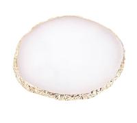 Resin Nail Art Palette, Nail Art Painting Mixed Color Palette Nail Holder Display Board for Nail Salon Gel Color Mixing Tools (Milky White)