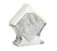 Resin Napkin Holder - Square Commercial Paper Towel Stand (570g) - Tabletop Vertical Storage in 4 Colors Boîte de mouchoirs(Silver 2)