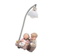 Resin Old Marié Couple Ororment avec Un Couple De Personnes Âgées À LED Figurine pour Chambre Ou Décoration De Salon Grand-mère Figurine