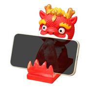 Resin Phone Bracket - Cartoon Dragon Design Black Sculpture Stand, Tablet Support | Computer Monitor Companion, Gaming Console Adjacent Setup, Office Desk Organizer, Collectible Shelf Display, Media